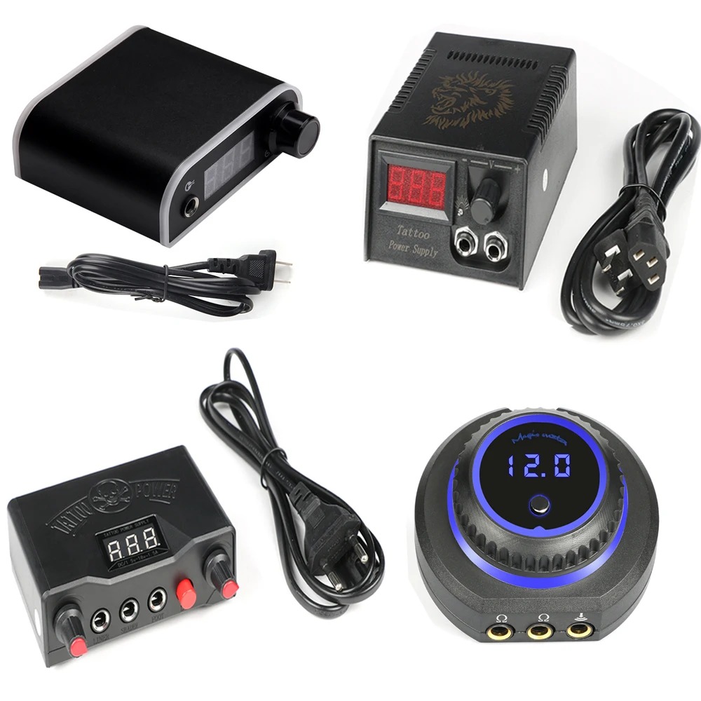 Professional tattoo power supply unit with digital display